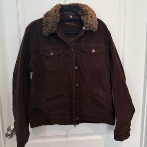 Jacket with Faux Fur Collar